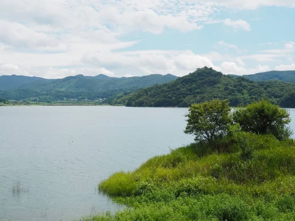 Paisaje Del Lago Daecheong Ciudad Cheongju Corea Del Sur — Foto de Stock