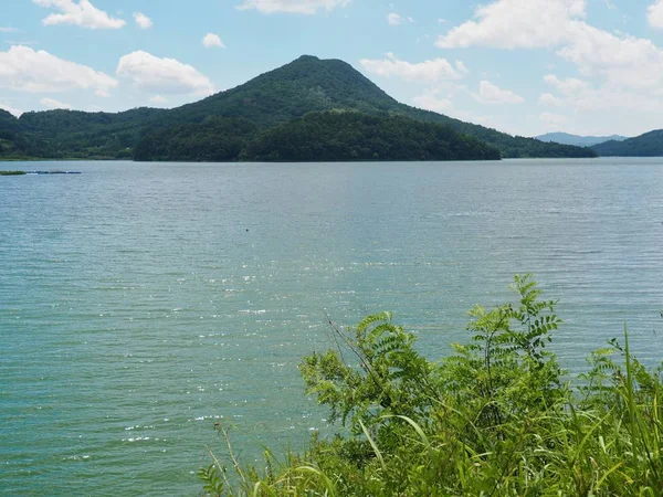 Paisaje Del Lago Daecheong Ciudad Cheongju Corea Del Sur — Foto de Stock