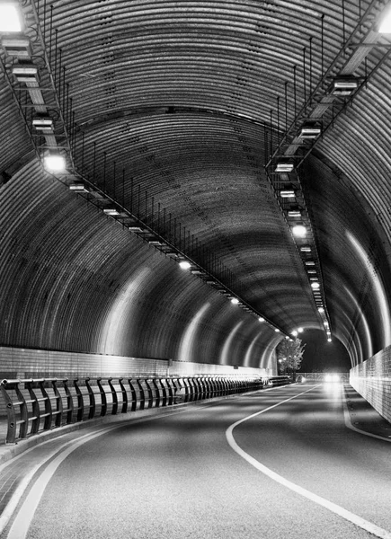 Korea Cheongju City Tunnel Black White Photo — Stock Photo, Image