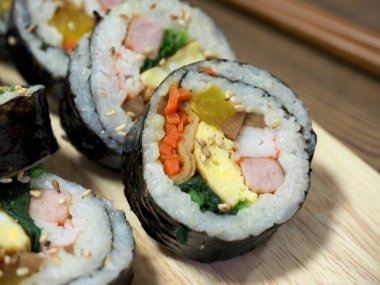 Kore gıda sebze kimbap