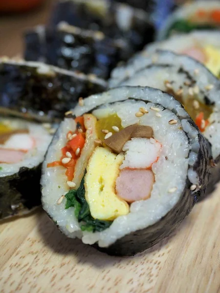 Kimbap Sayuran Makanan Korea — Stok Foto