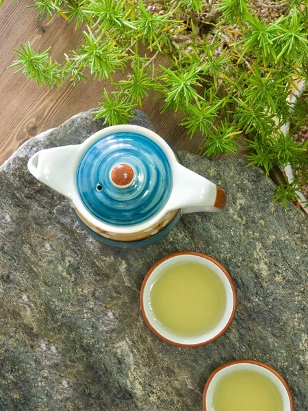 Azjatycki Napój Tradycyjnej Zielonej Herbaty — Zdjęcie stockowe