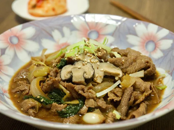 Asian Food Seasoned Beef Bulgogi — Stock Photo, Image