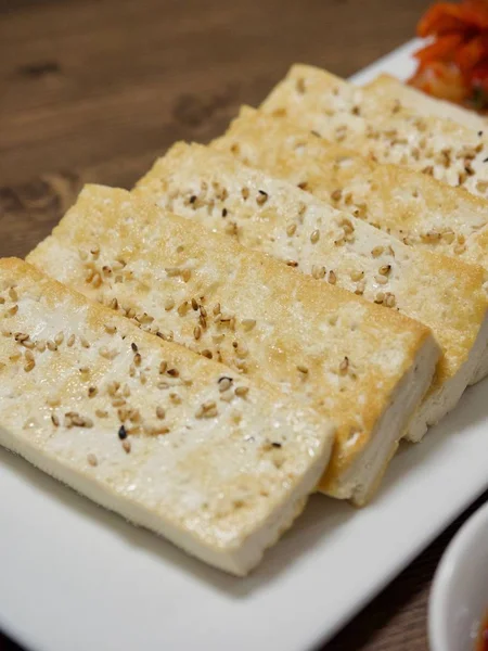 Asijské Potraviny Tofu Namáčení Grilované Tofu — Stock fotografie