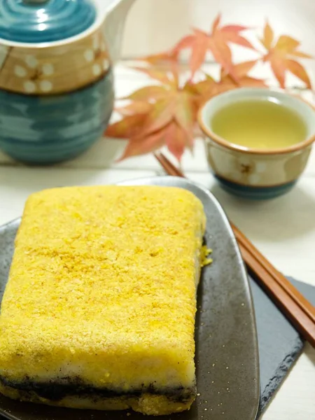 Comida Tradicional Coreana Pastel Arroz Vapor Amarillo — Foto de Stock