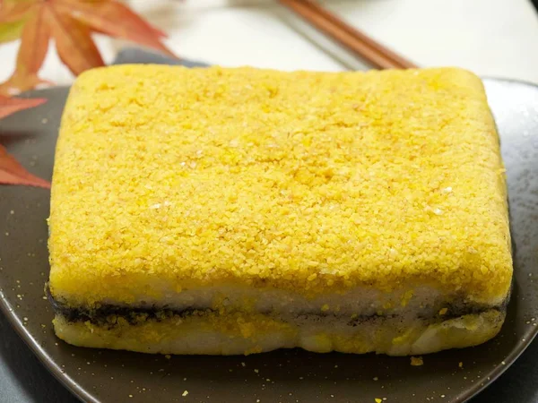 Korejské Tradiční Jídlo Žluté Dušená Rýže Dort — Stock fotografie