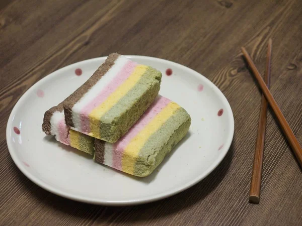 Korean food rainbow rice cake