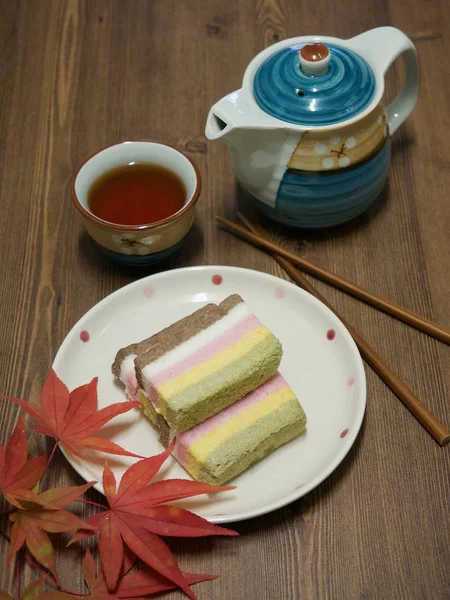 Comida Coreana Pastel Arroz Arco Iris — Foto de Stock