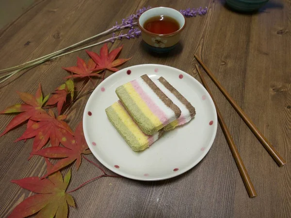 Comida Coreana Pastel Arroz Arco Iris — Foto de Stock