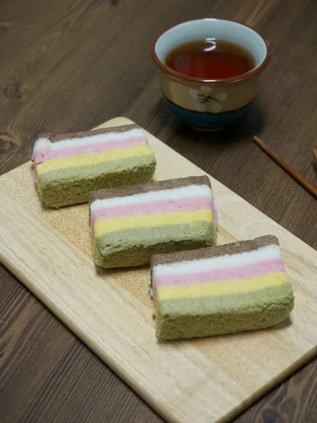 Comida Coreana Pastel Arroz Arco Iris — Foto de Stock