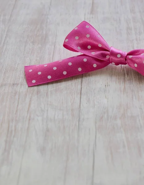 White Background Pink Ribbon — Stock Photo, Image