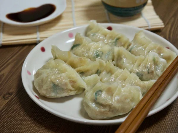 Asijské Jídlo Knedlíky Dim Sum Masové Knedlíky — Stock fotografie