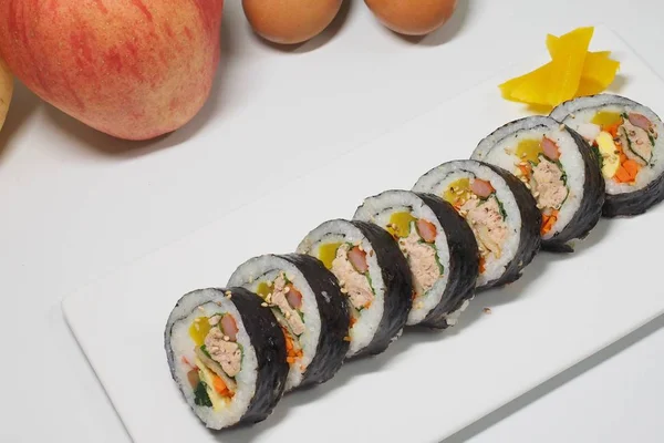 Korean Food Tuna Kimbap — Stok Foto