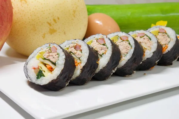 Korean Food Tuna Kimbap — Stok Foto