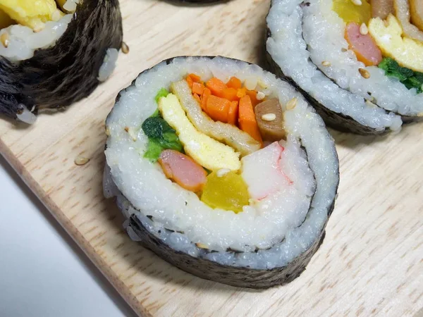 Korean Food Tuna Kimbap — Stock Photo, Image