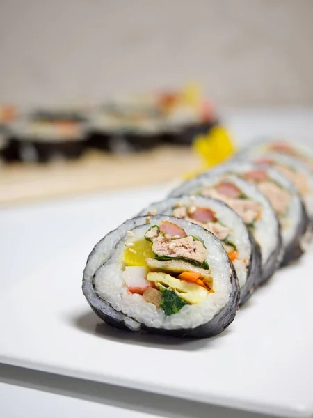 Korean Food Tuna Kimbap — Stok Foto