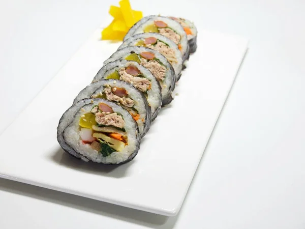 Korean Food Tuna Kimbap — Stok Foto