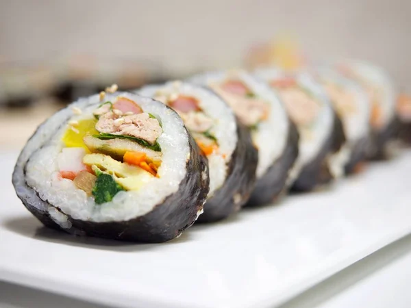 Korean Food Tuna Kimbap — Stok Foto