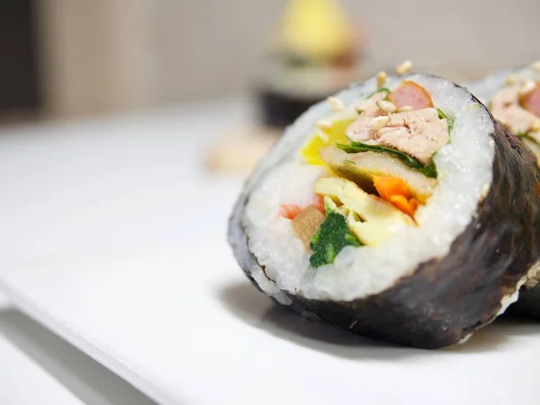 Korean Food Tuńczyka Kimbap — Zdjęcie stockowe