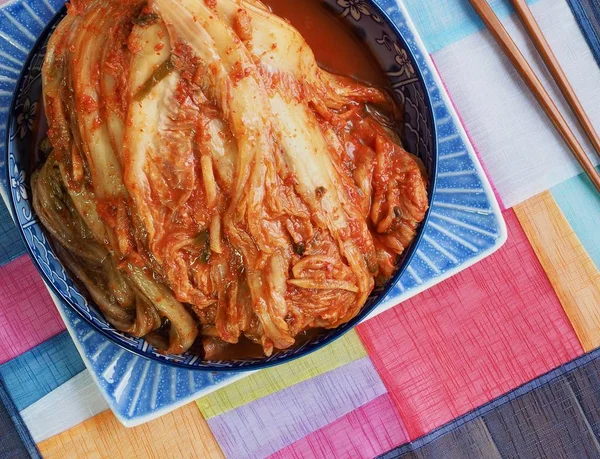 Makanan Korea Kimchi Muk Eun Kimchi — Stok Foto