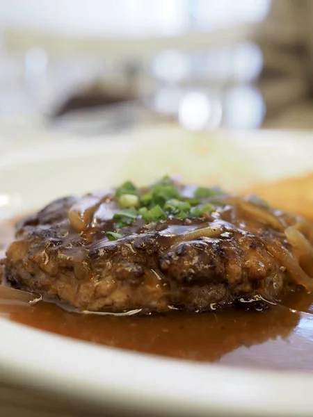 German hamburger steak, food