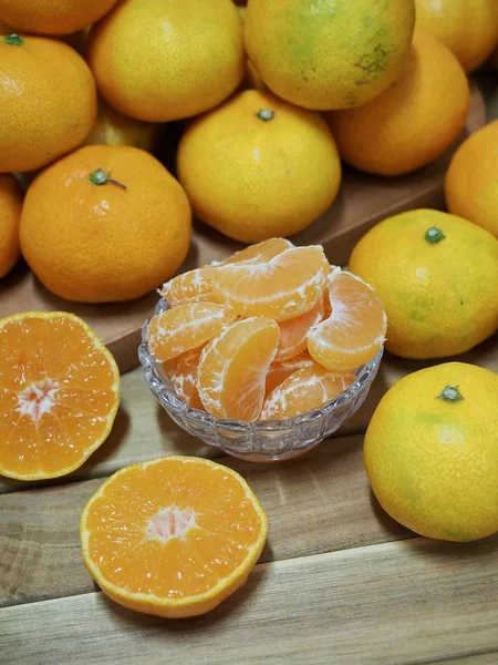 Fruta Fresca Coreana Jeju Cítricos Mandarina Mandarina — Foto de Stock