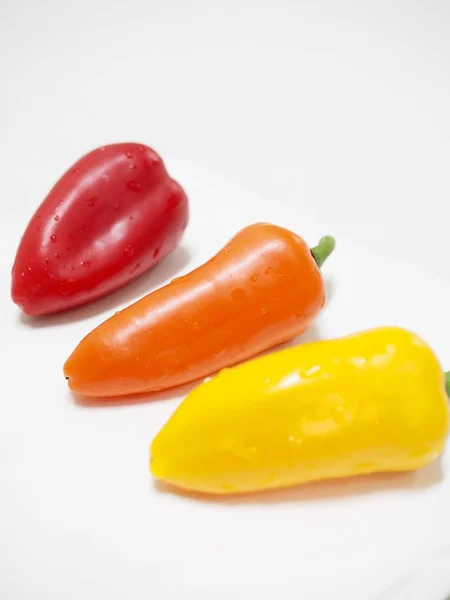 Frischer Gelber Roter Paprika — Stockfoto