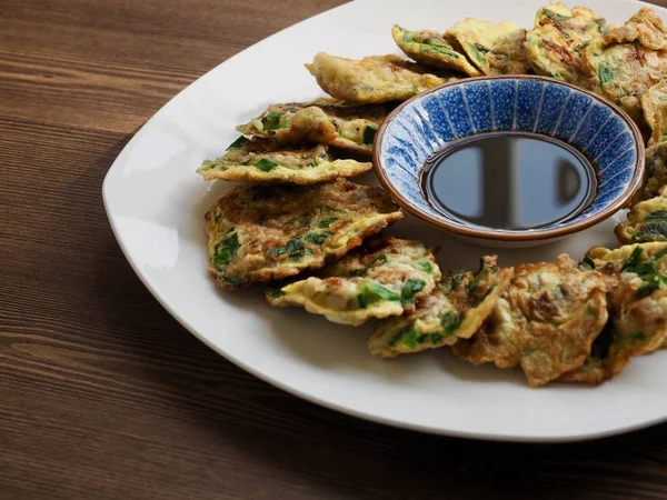 อาหารเกาหล ออยสเตอร แพนเค ชอน — ภาพถ่ายสต็อก