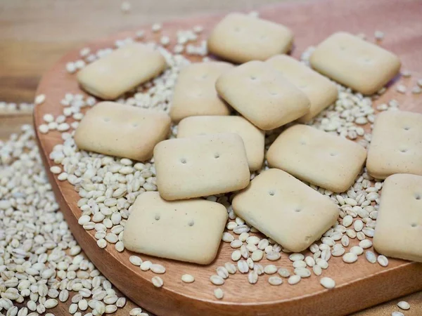 Cebada Pan Galleta Hardtack — Foto de Stock