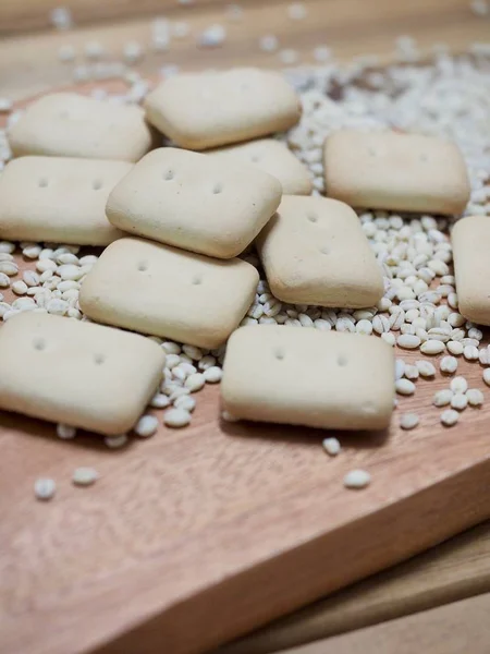 Cebada Pan Galleta Hardtack — Foto de Stock