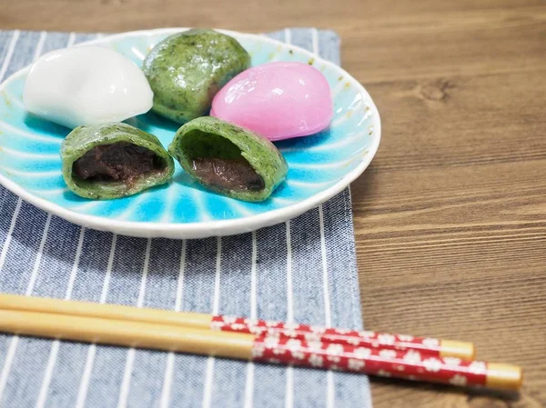 Korean Food Songpyeon Half Moon Shaped Rice Cake Wind Tteok — Stock Photo, Image