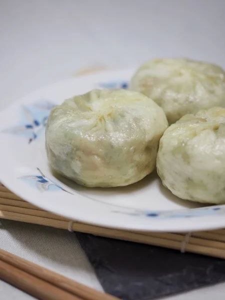 Asijské Jídlo Knedlíky Dim Sum Masové Knedlíky — Stock fotografie