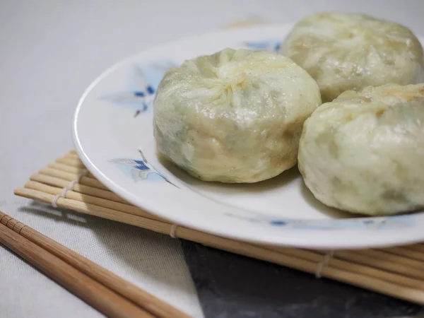 Asijské Jídlo Knedlíky Dim Sum Masové Knedlíky — Stock fotografie