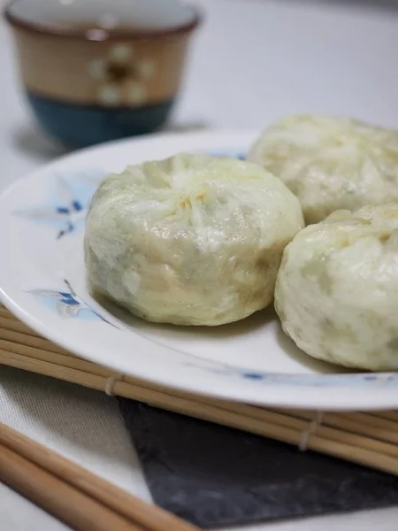 Asijské Jídlo Knedlíky Dim Sum Masové Knedlíky — Stock fotografie