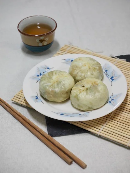 Gnocchi Cibo Asiatici Dim Sum Gnocchi Carne — Foto Stock