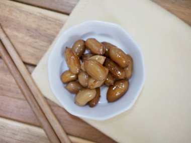 Asya gıda haşlanmış fıstık ve soya