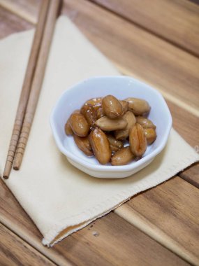 Asya gıda haşlanmış fıstık ve soya