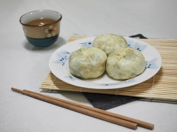 Азиатские Пельмени Дим Сам Мясные Пельмени — стоковое фото