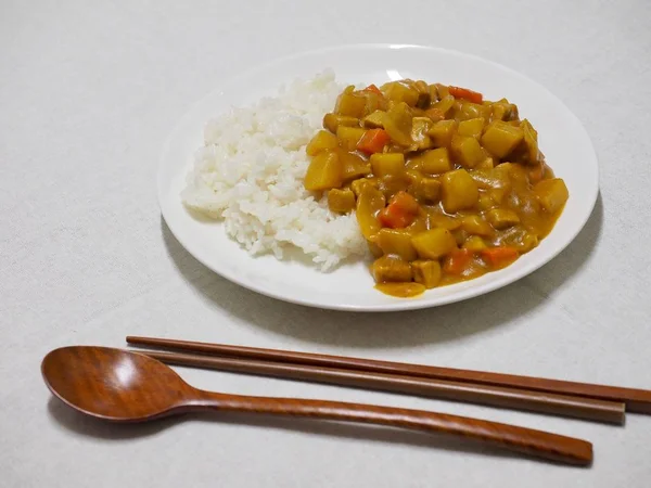 Comida Asiática Arroz Caril — Fotografia de Stock