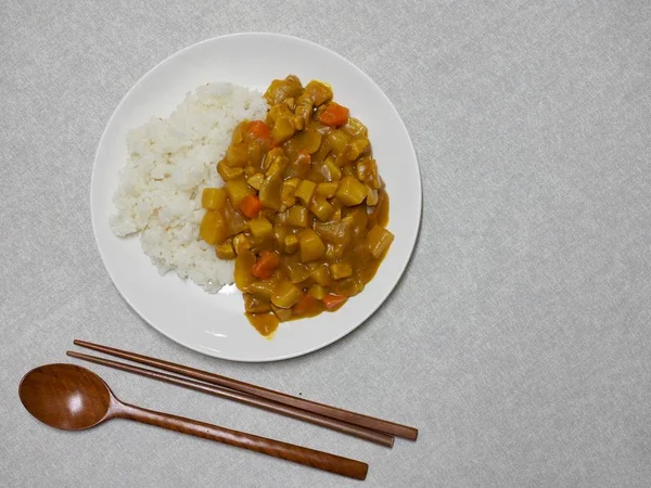 Asiatisches Essen Curry Reis — Stockfoto