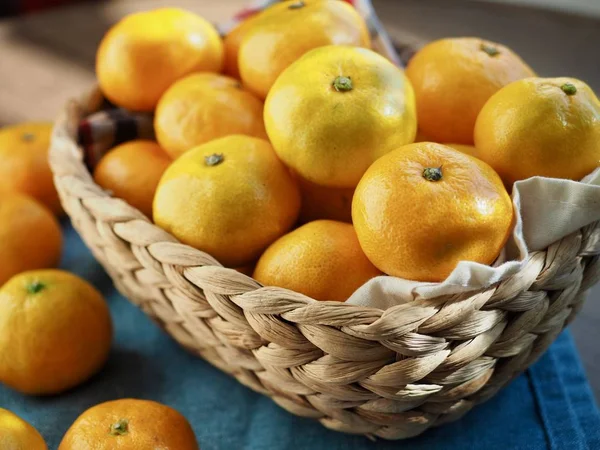 Свіжі Корейські Фрукти Jeju Citrus Mandarin Tangerine — стокове фото