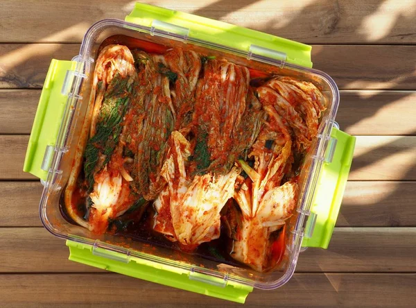 Koreansk Mat Färsk Kimchi — Stockfoto