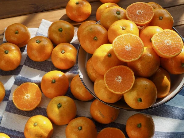 Fruta Fresca Coreana Jeju Cítricos Mandarina Mandarina — Foto de Stock