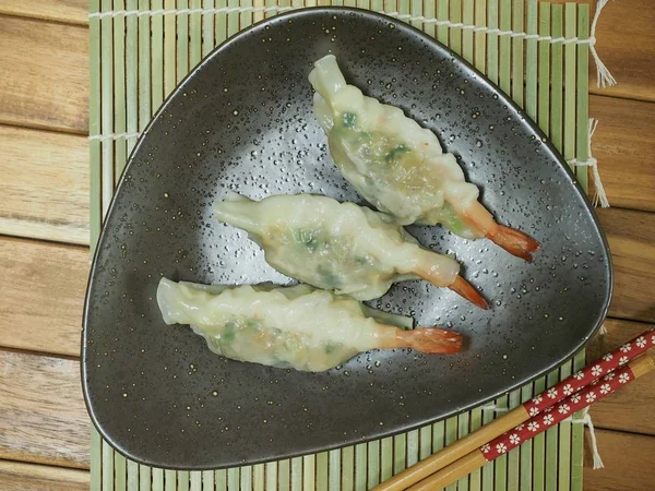 Comida Asiática Shrimpdumplings Shrimp Dim Sum —  Fotos de Stock