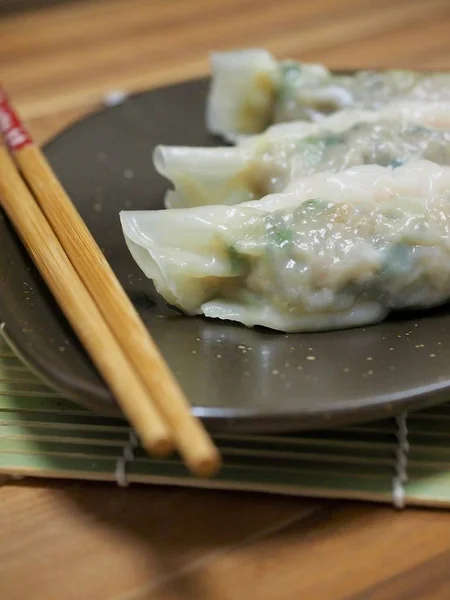 Comida Asiática Shrimpdumplings Shrimp Dim Sum — Foto de Stock