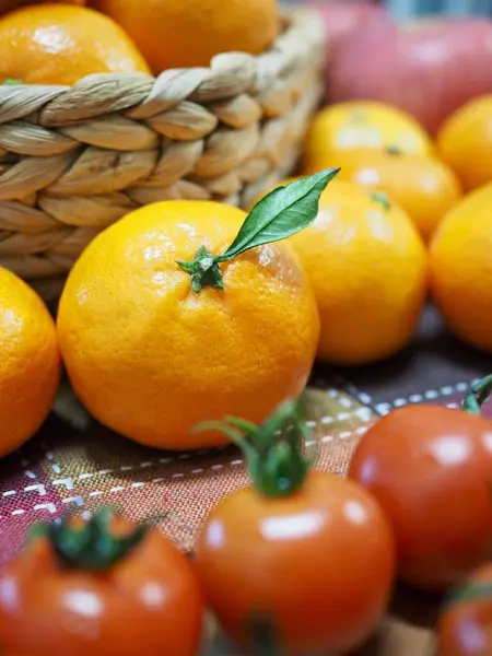 Свіжі Корейські Фрукти Jeju Citrus Mandarin Tangerine — стокове фото
