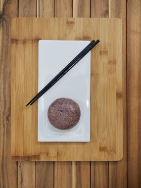 Asya gıda Steamed topuz, topuz kırmızı fasulye pastefilling ile buğulama
