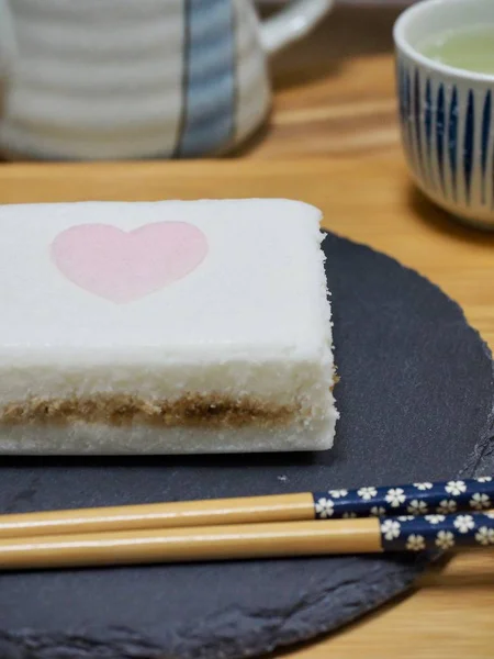 Корейская Еда Snow White Rice Cake — стоковое фото