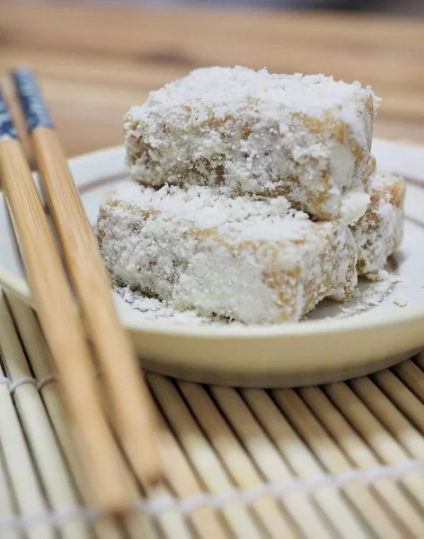 Comida Tradicional Coreana Injeolmi Pastel Arroz — Foto de Stock