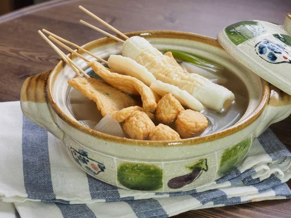 Asiatisches Essen Fischpaste Eintopf Eomuk Tang — Stockfoto